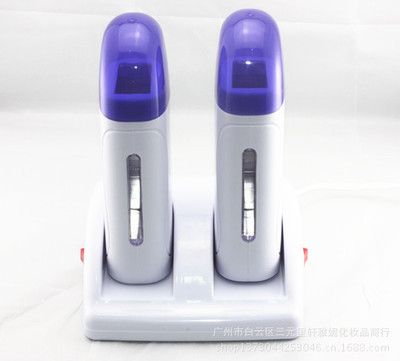 【供应脱毛蜡机 双支带座美容脱毛蜡机 热蜡机 溶蜡机 蜡疗仪】价格,厂家,图片,美容仪器,广州市白云区三元里轩雅妮化妆品商行-
